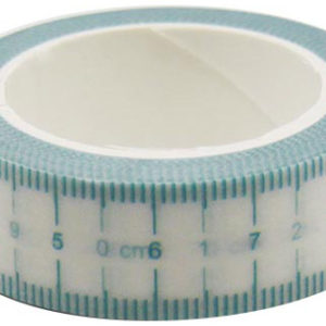 4A Masking Tape,0.6 x 10-inches, Aquamarine Ruler Tape, 1 roll