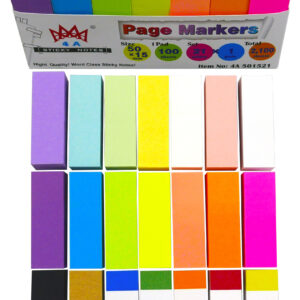 4A Sticky Notes, 50x15mm, Small Size,21 colors, Self-Stick Notes, 100 Sheets/Pad,4200 Sheets,21 Pads/Pack, 4A 501521