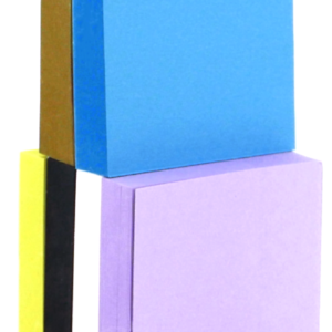 4A便签纸，1 7/8 x 1 7/8英寸，小号，荧光色混装，12种颜色，自粘便签，每本100张，每包12本，4A 484812-N