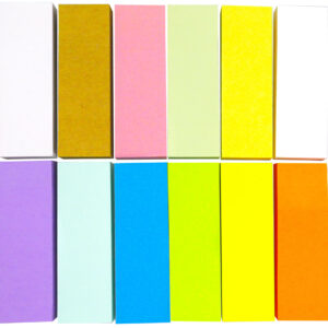 4A Sticky Notes,75x25mm,Small Size,Self-Stick Notes,16 Colors,100 Sheets/Pad,1600 Sheets,16 Pads/Pack, 4A 752516